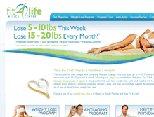 Tablet Screenshot of fit4lifeweightlosscenter.com